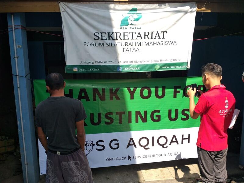SG Aqiqah also works together with Sekretariat Forum Silaturahmi Mahasiswa Fataa for Qurban 2021